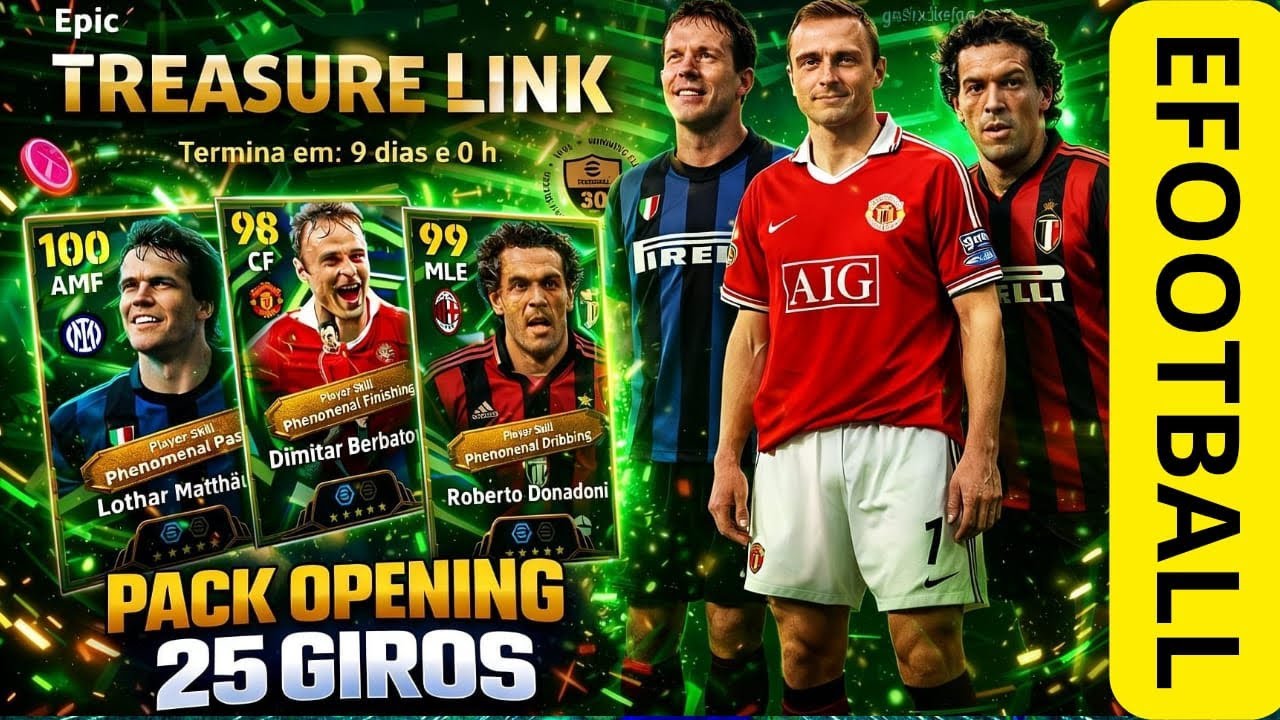 😱 NÃO ACREDITEI! 🎁PACK OPENING TREASURE LINK (25 GIROS)