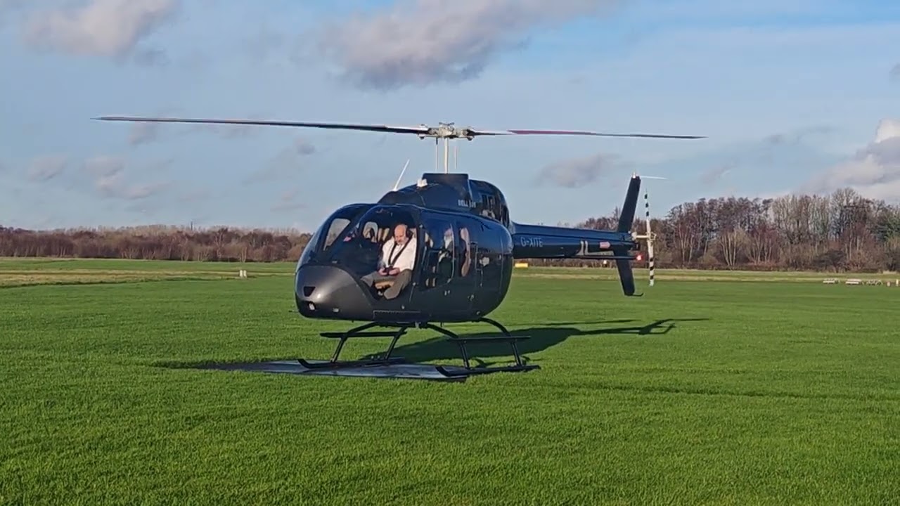 G-XITE Bell 505 Jet Ranger X Engine Start and Takeoff 