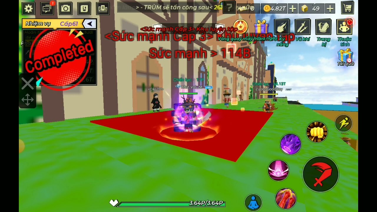 58➡️65 level trong anime fighting simulator ( BLOCKMAN GO)