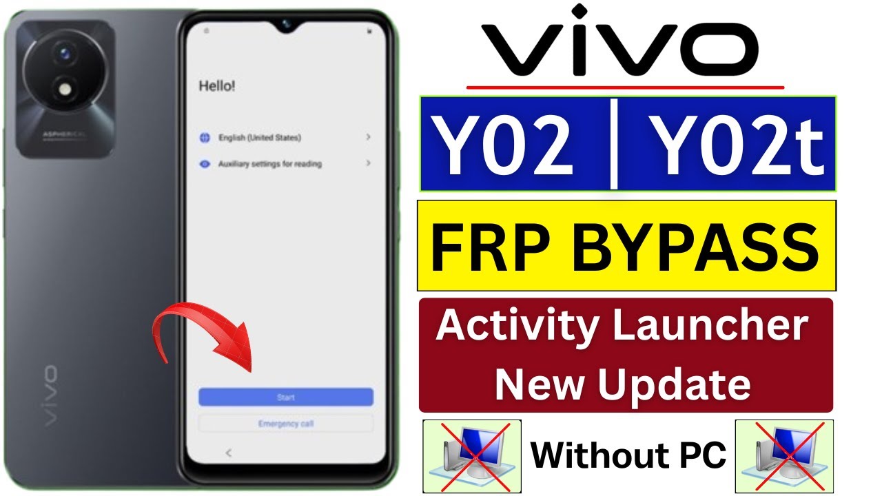 Vivo Y02 | Y02T : Frp Bypass New Security 2025 Android 14 Without Pc | Activity Launcher New Update