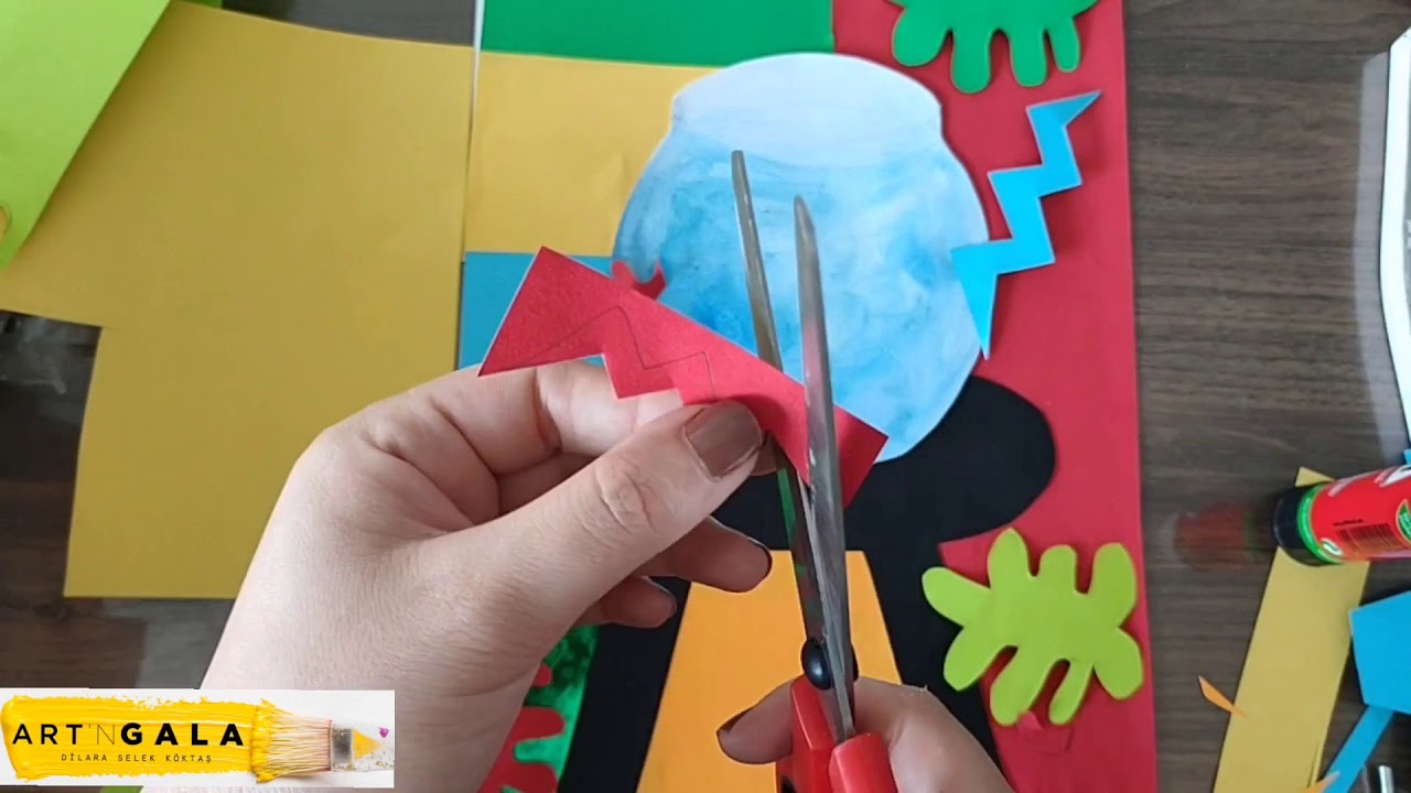 KOLAJ ÇALIŞMASI/Henrí Matisse'#kolaj #henrimatissé #artclass #görselsanatlardersi #dilaraselekkoktas