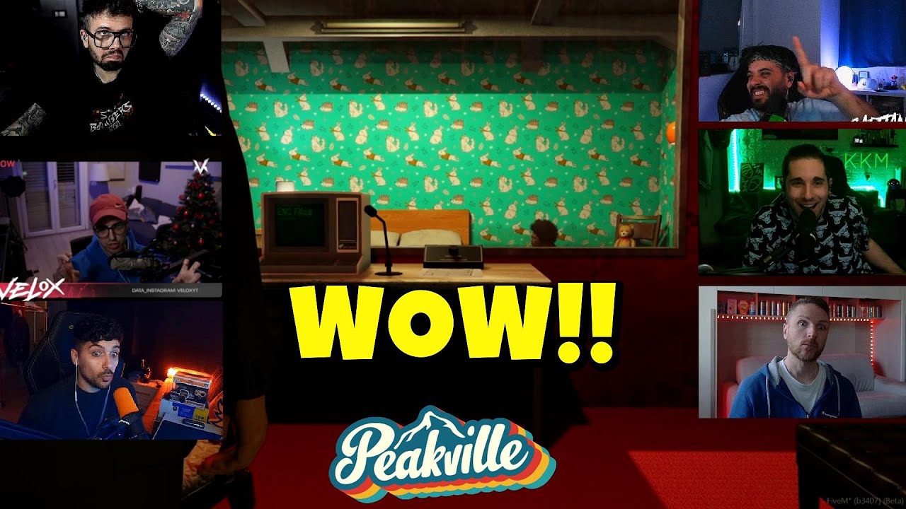 STREAMER REAGISCONO ALLA PRESENTAZIONE DI PEAKVILLE 2. Gabbo, Cima, Mezzogiorno, Karimk, Lcomelele