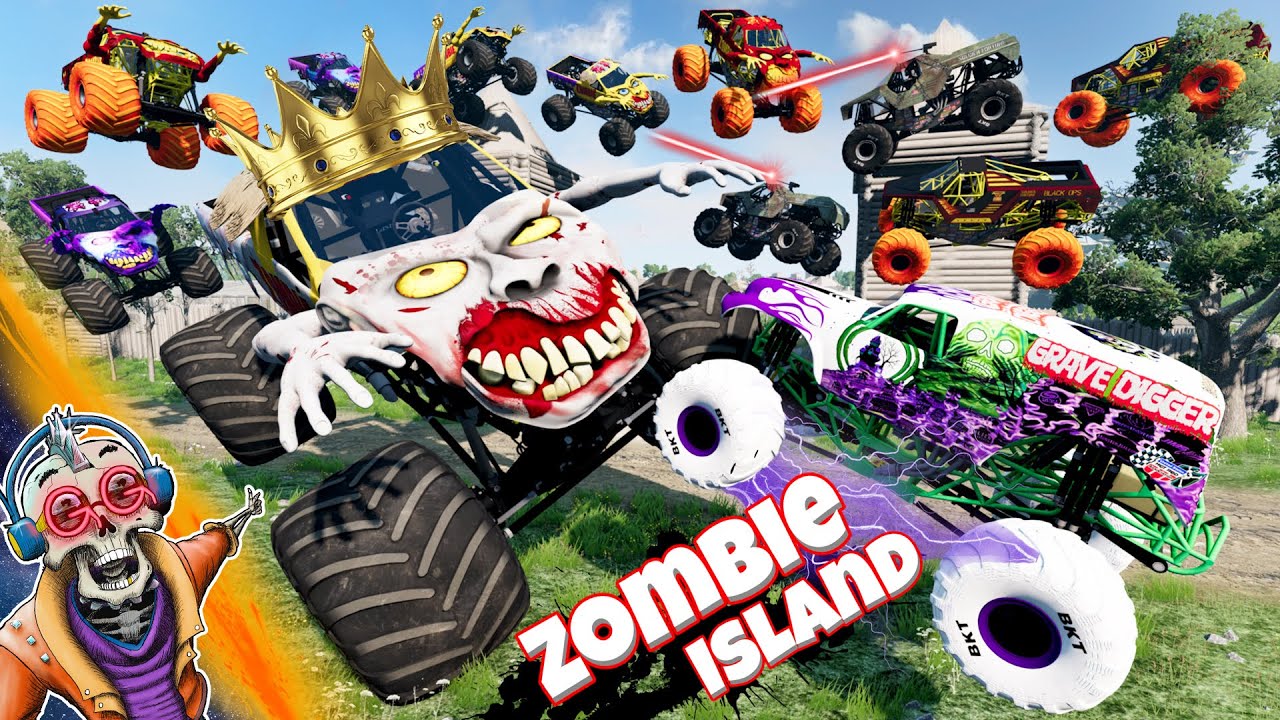 Monster Jam Zombie Island Compilation #19 | Racing, Freestyle, and High Speed Jumps
