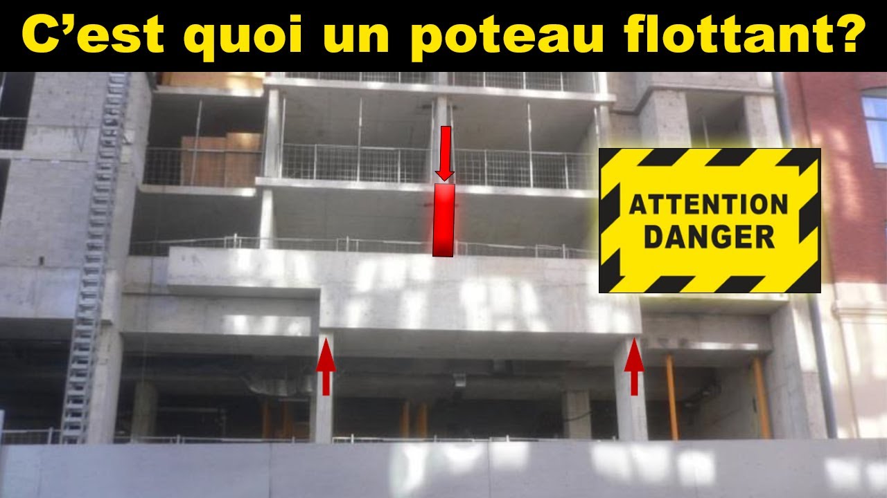 C'est quoi un poteau flottant ? #poutre #poteau #flottant