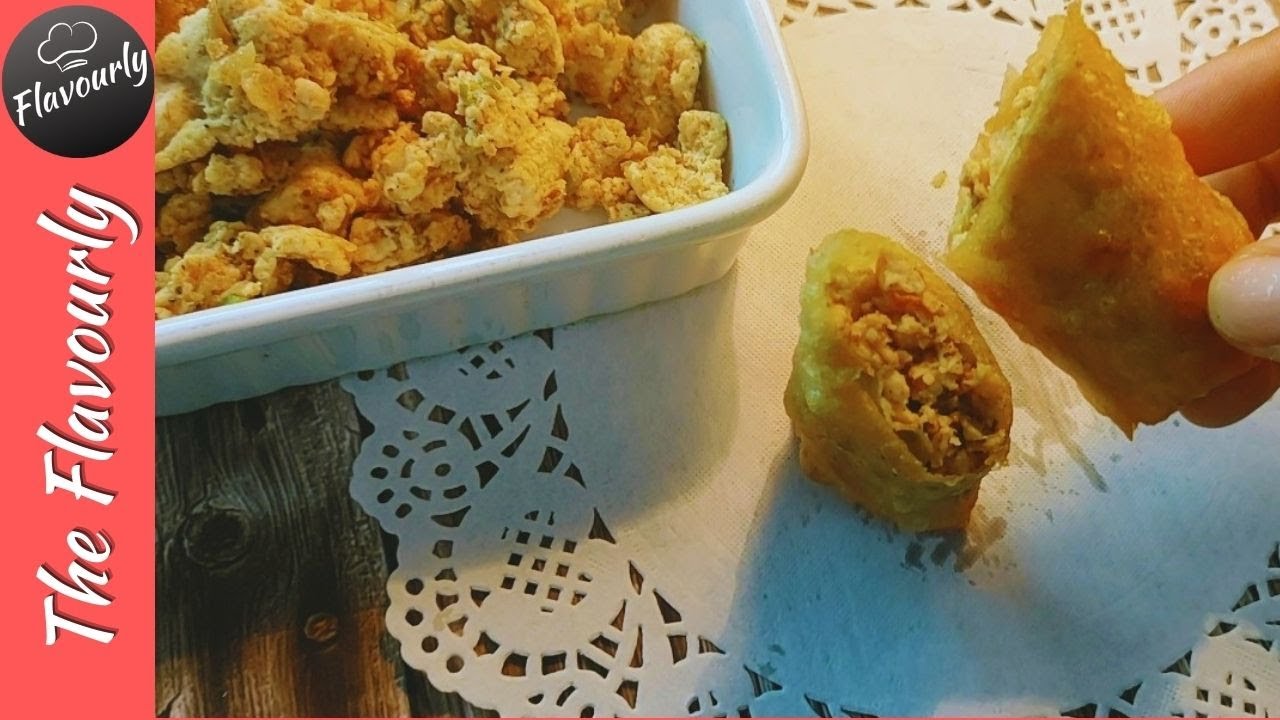 Make and freeze spring roll recipe | How to wrap a spring roll | Ramzan special chicken spring roll