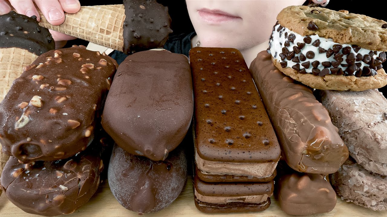 ASMR CHOCOLATE ICE CREAM *HAAGEN-DAZS, MAGNUM, BABY RUTH, PB CONE, CHOCOLATE CHIP COOKIE SANDWICH 먹방