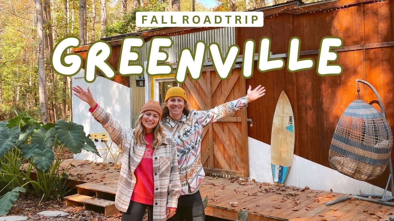 FALL ROADTRIP: GREENVILLE 🍂 Tiny House Stay & Exploring Downtown!