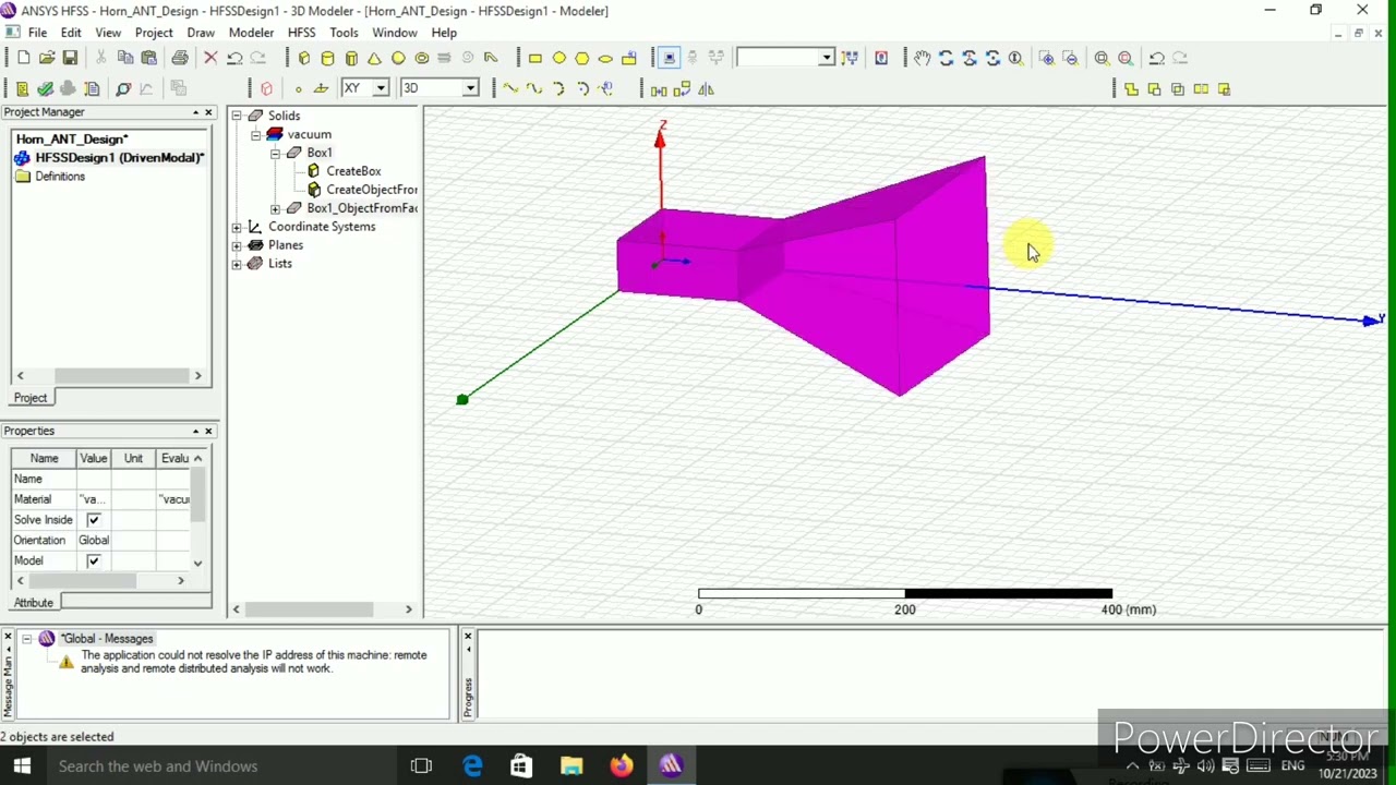 Horn Antenna Design with Line and Co-axial Feeding HFSS Part 1  - Tamil