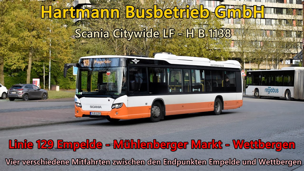[Sound] Bus Scania Citywide LF von Hartmann Busbetrieb GmbH - H B 1138 (ZF Ecolife)