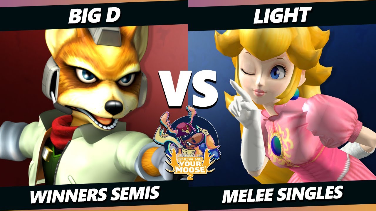 Show Me Your Moose 2 TOP 8 - Big D (Fox) Vs. Light (Peach) Smash Melee - SSBM