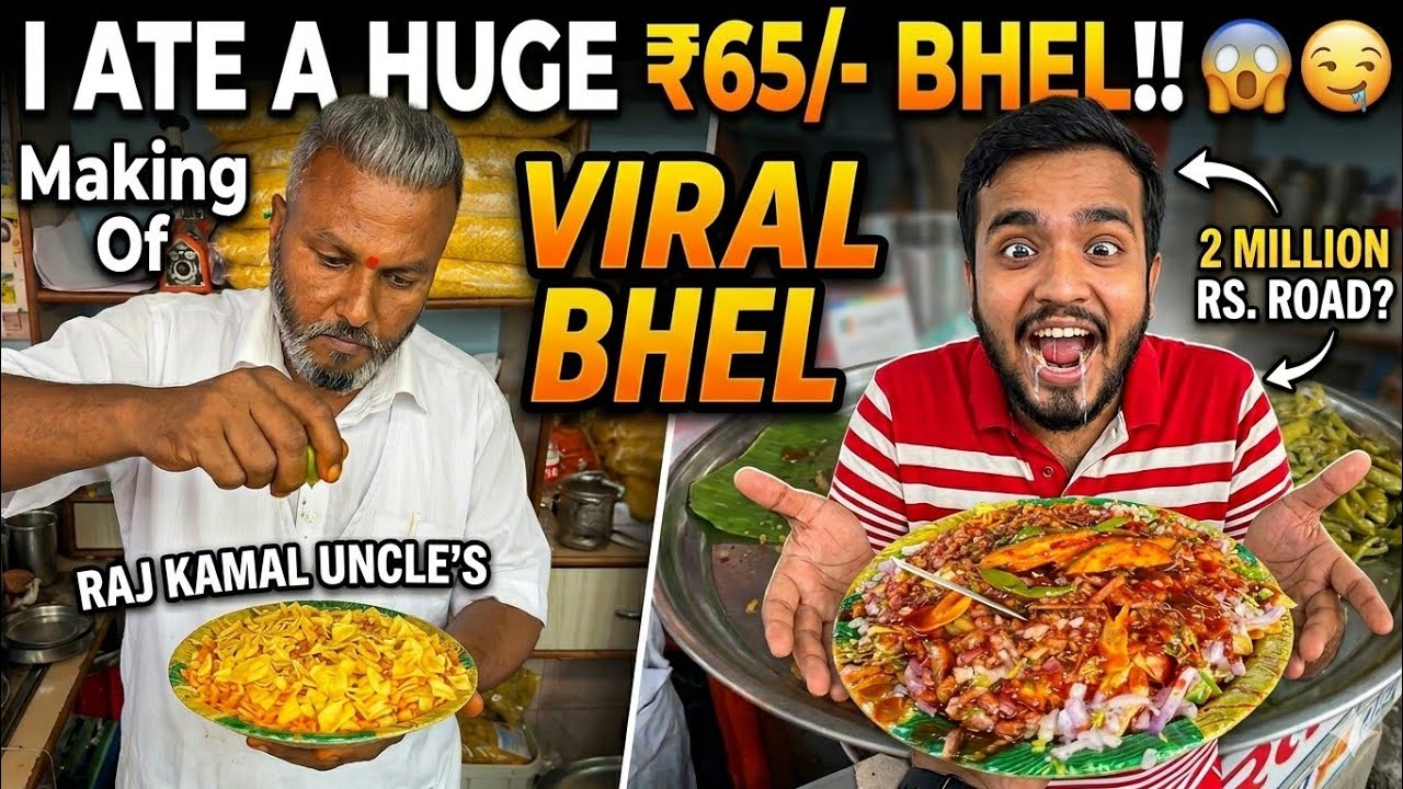 Raj Kamal Uncle Making Of Most Unique Bhel From Scratch at Extreme Level | Indian Food