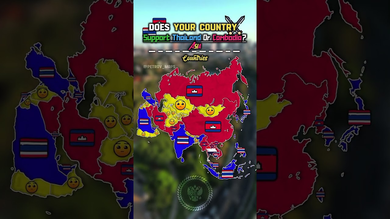 Does your country support Thailand or Cambodia? #map #foryou #mapping #thailand #geography