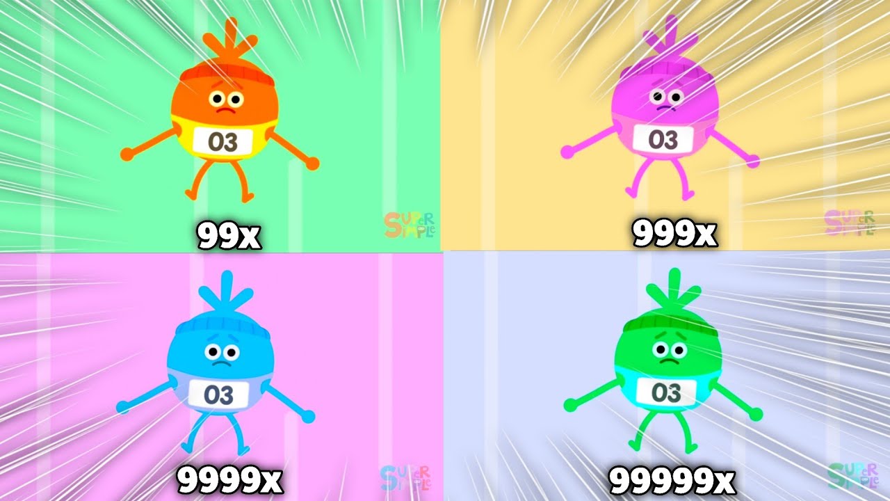 Super Simple Songs Super Spinning Splash Down Intro Boosted to 999999x Speed ​​Klasky Csupo Effects!