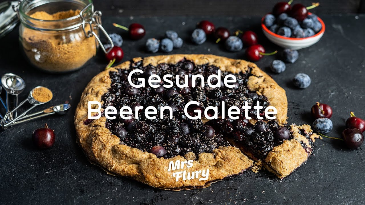 Gesunde Galette / Einfache Früchte Tarte aus Mürbeteig vegan, wenig Zucker