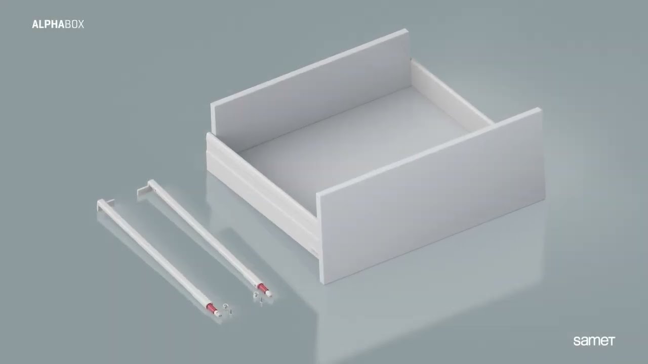 SAMET AlphaBox Bordürlü Çekmece Montajı | AlphaBox Drawer Box System with Gallery Railing Assembly