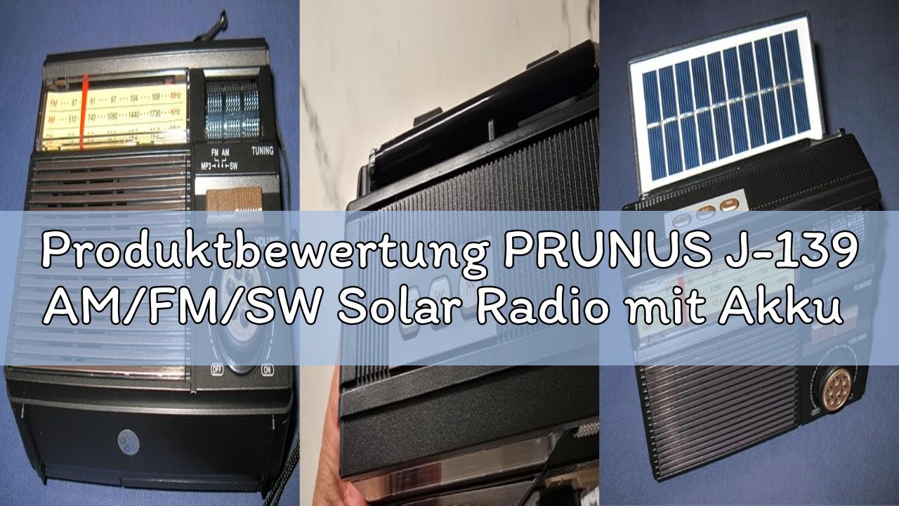 Produktbewertung PRUNUS J-139 AM/FM/SW Solar Radio mit Akku 1800mAh, Weltempfänger Radio Exzellentem