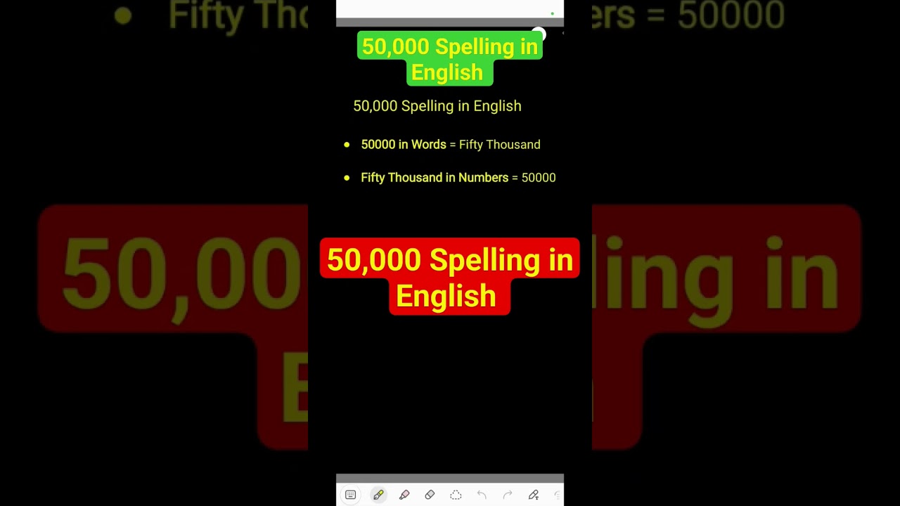 50000 Spelling in English ||50000 in Words | Spelling of 50000 ||50000 spelling in english rupees