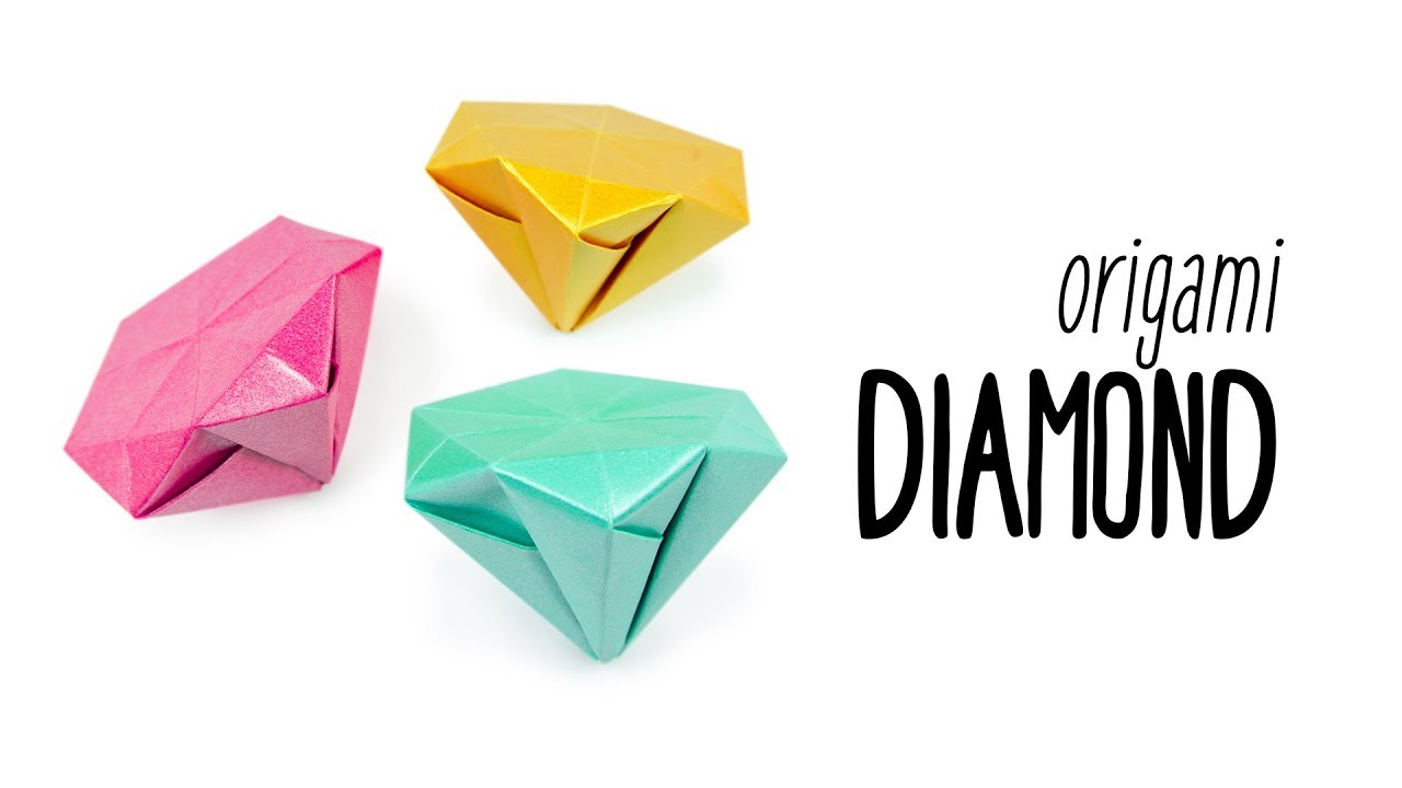 Origami Diamonds Tutorial - Paper Gems - Paper Kawaii