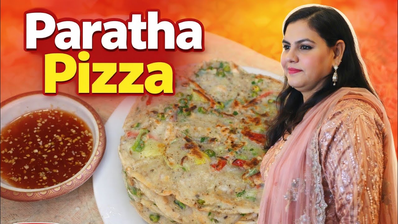 Ghar pa pizza paratha banaye😍daisy style main@ rmnzl's Kitchen 