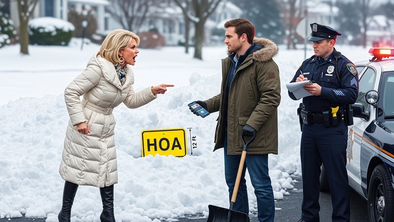 HOA Called Cops Over My Snow Berm Blocking Their Sign, Didn't Know The Sign Violates Township Rules