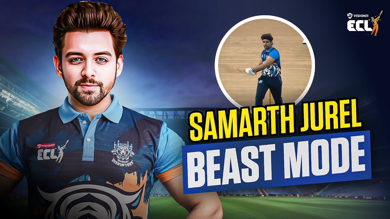 Samarth Jurel activates beast mode against Elvish Yadav’s team 🔥 | Haryana vs Mumbai | ECL T10