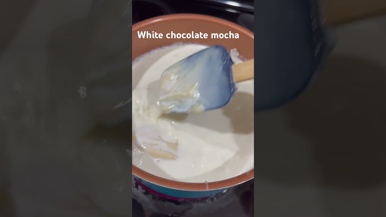 Homemade white chocolate mocha