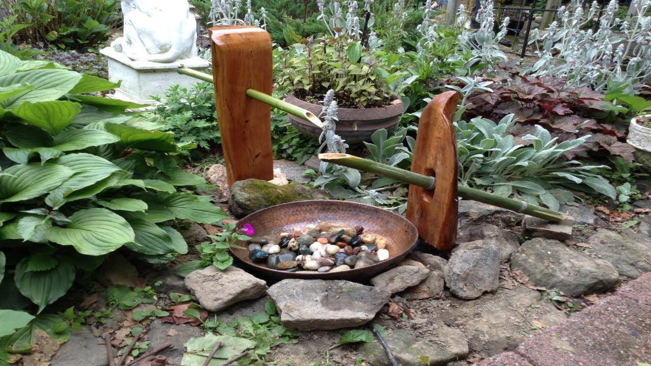 Woodworking :  Shishi Odoshi Japanese Bamboo Water Fountain // How-To