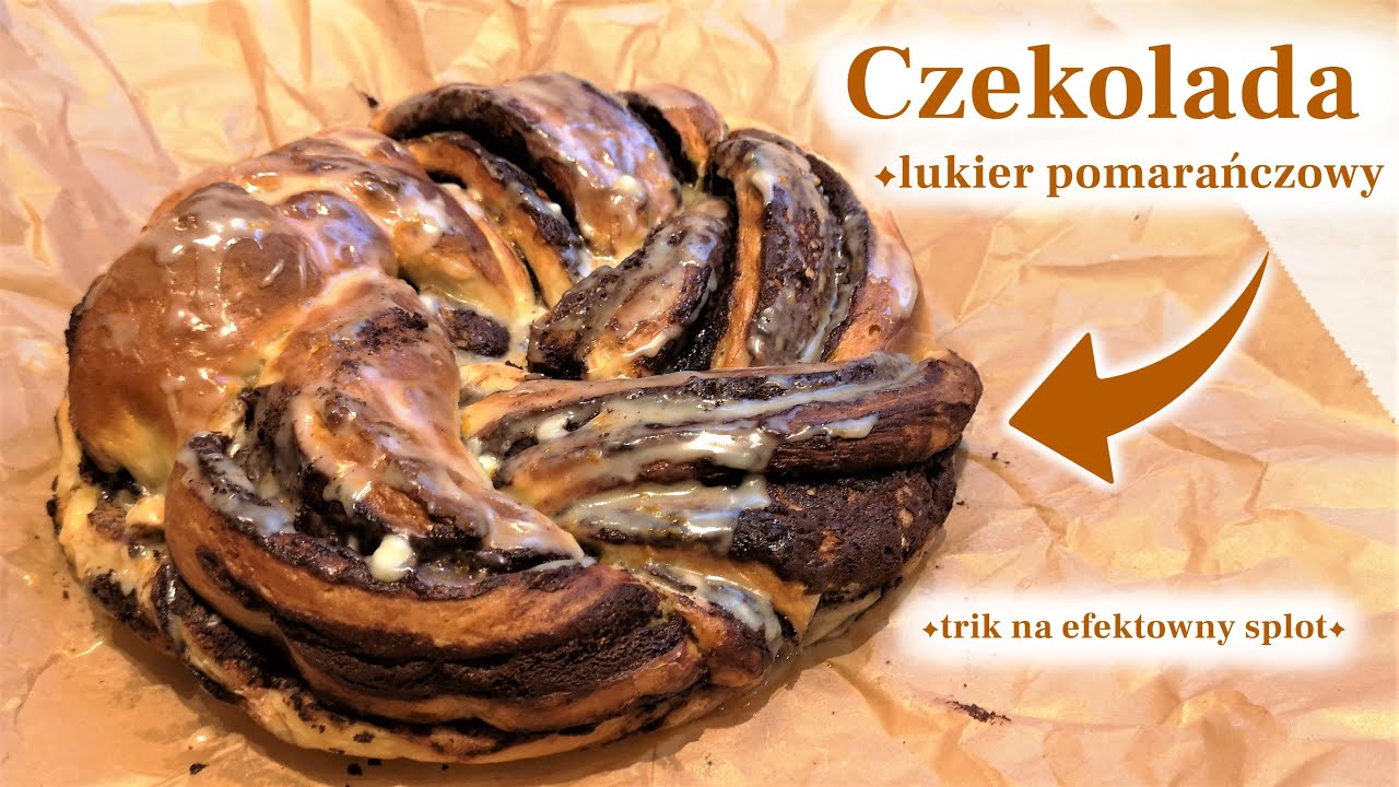 Drożdżowy wieniec świąteczny z czekoladą- trik na efektowne zawijanie ✨🍫 #trik #wieniec #święta