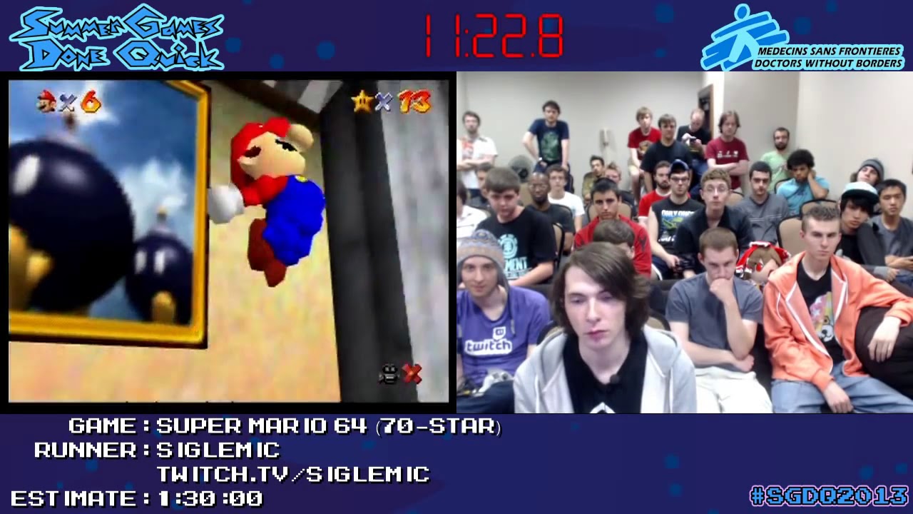 Super Mario 64 (70 Star) by Siglemic in 51:02 - SGDQ 2013