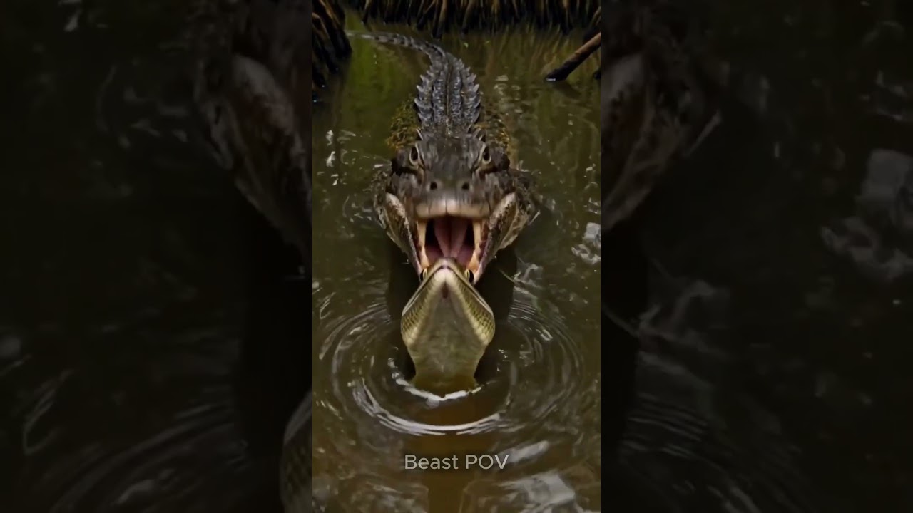 Anaconda vs Caiman POV &ndash; Who Wins This Deadly Water Fight? | Beast POV