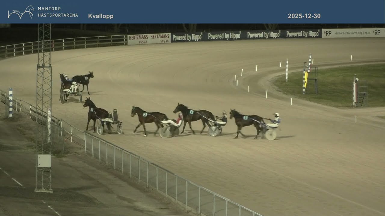 Kvallopp 251230 Mantorp Hästsportarena