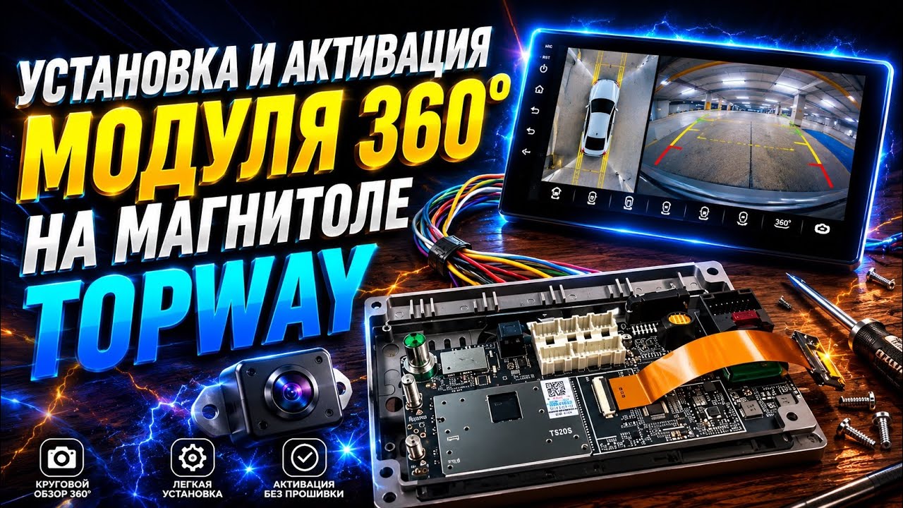 Установка и активация модуля 360&deg; в андроид магнитоле Topway Ts10s
