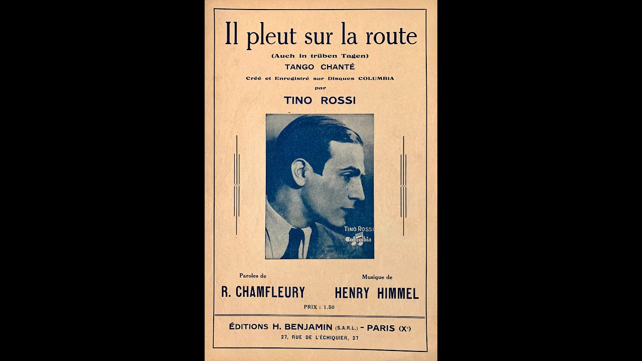Il pleut sur la route (Auch in trüben Tagen) ... Mario Melfi / Bordas (1935)