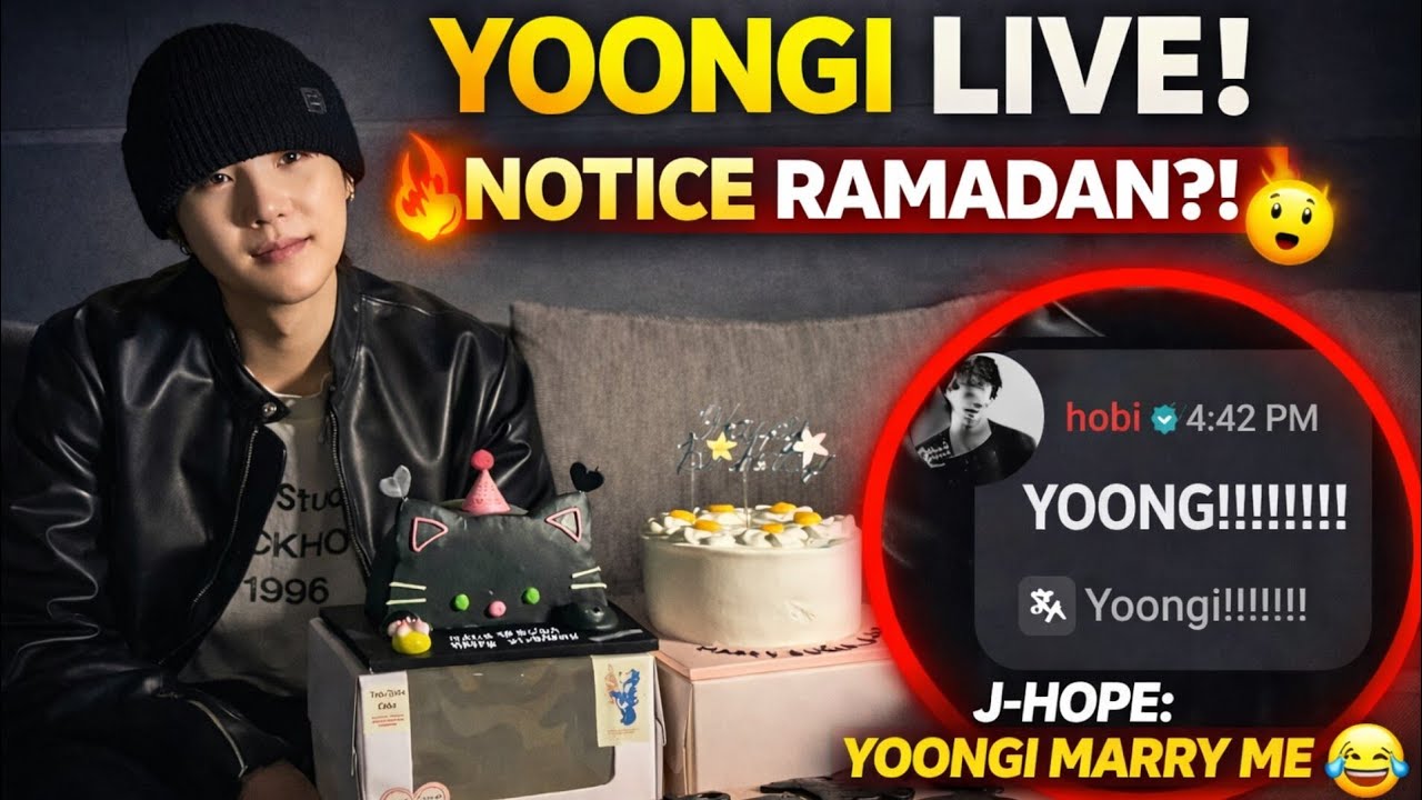 Прямой эфир в честь дня рождения Шуги! Юнги заметил Рамадан и пост? || Джей-Хоуп говорит: «Юнги, ...