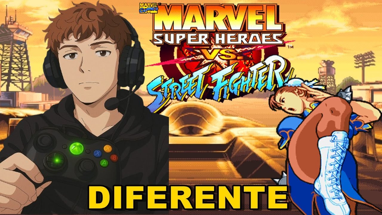 Nome Meio Estranho Mais Joga Bem - marvel super Heroes vs Street Fighter.