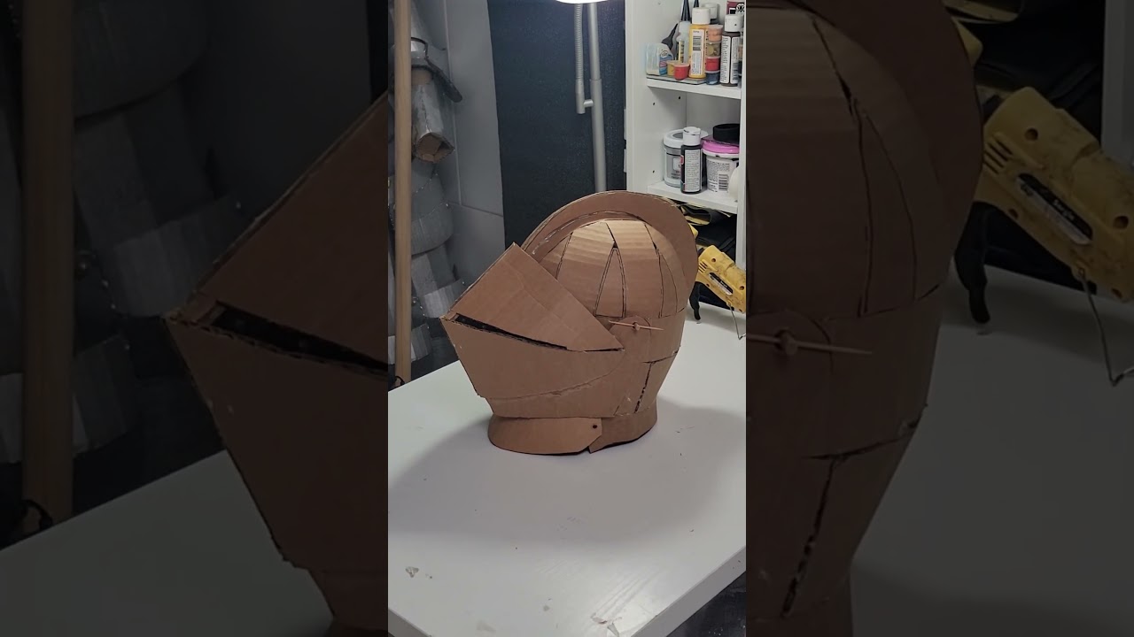 Full Tutorial on My Page | Cardboard Knight Helmet #diy #knight #cardboard