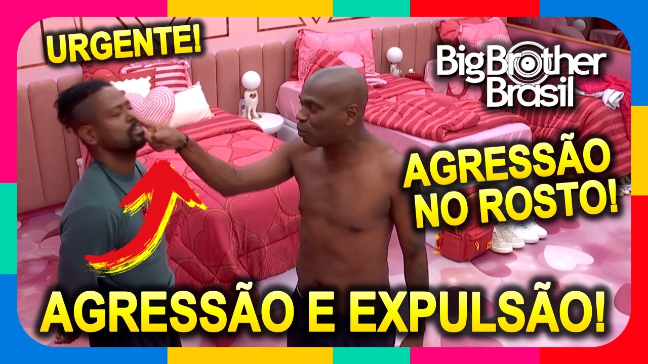 BBB 26: URGENTE! Agressão no ROSTO e EXPULSÃO! Edilson agride Leandro DUAS VEZES no rosto!!! #BBB26