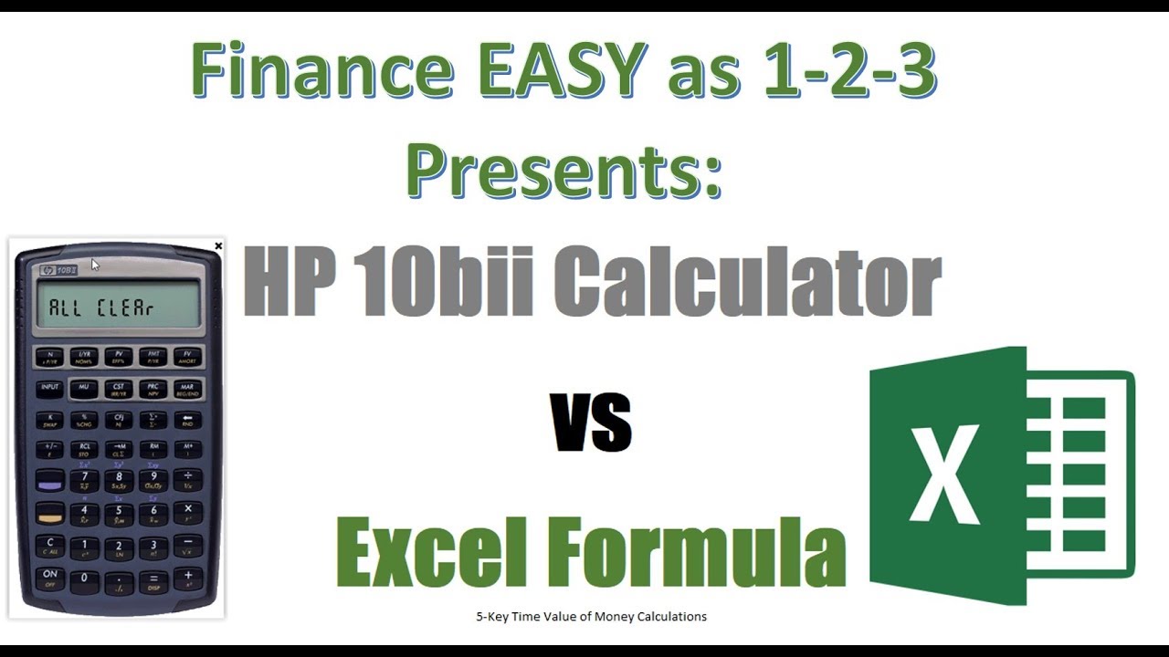 HP 10bii vs Excel