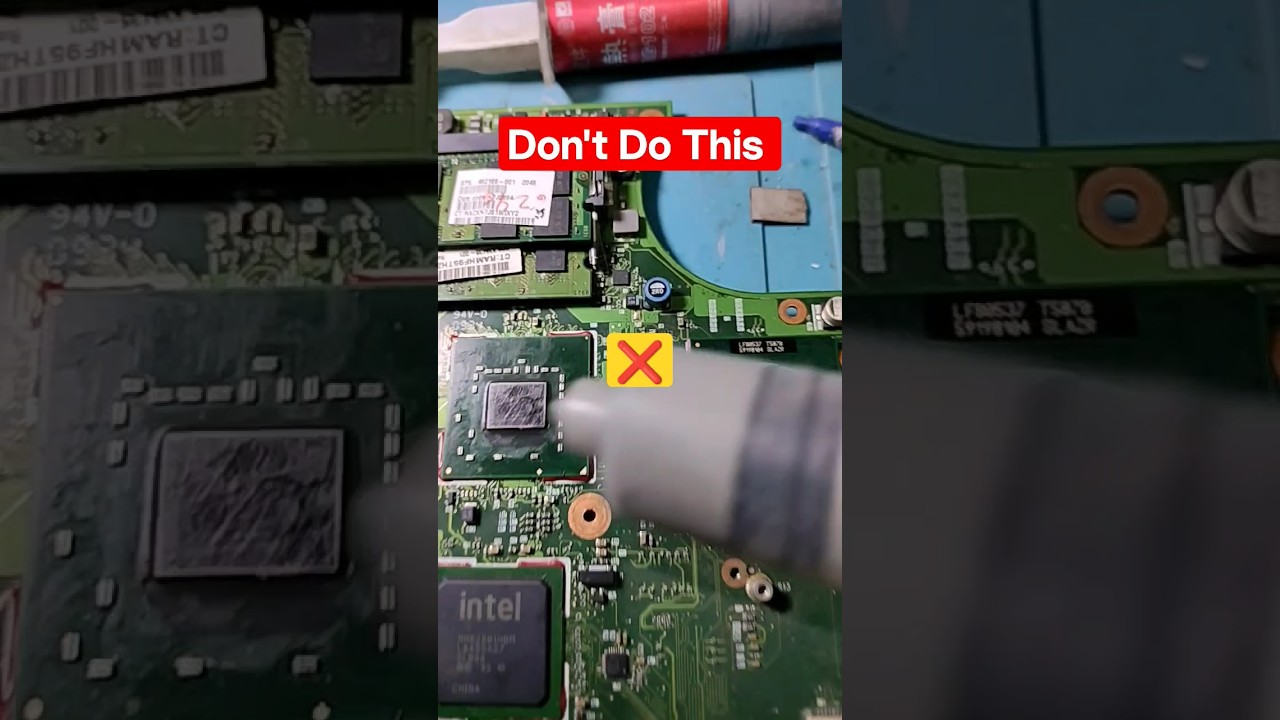 Thermal Paste ❌Don't Put On Laptop Chip it's Dangerous For Laptop@macnitesh #laptop #Themalpaste
