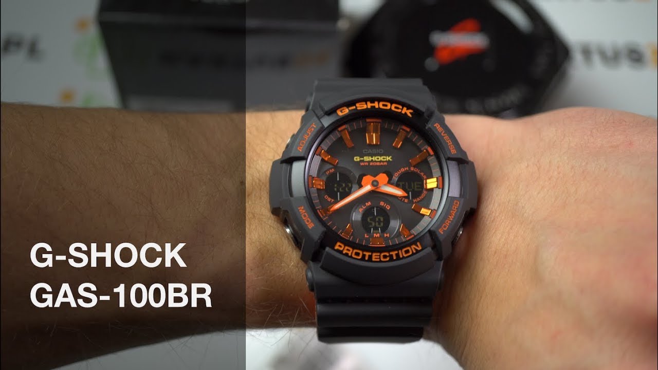 Casio G-Shock GAS-100BR-1 TOUGH SOLAR NOWOŚĆ 4K VIDEO
