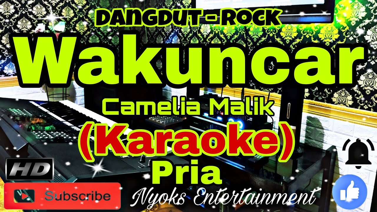 WAKUNCAR - Camelia Malik (KARAOKE) Rock Dut || Nada Pria B minor