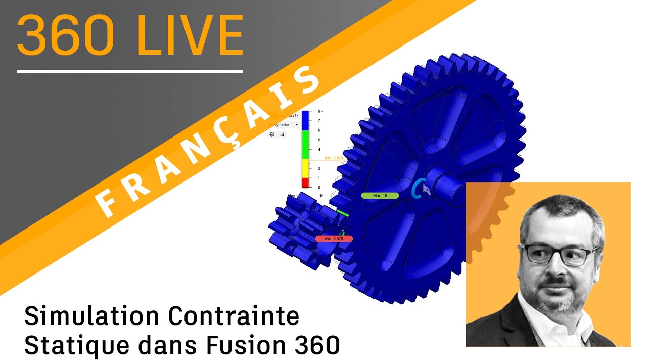 360 Live: 40 - Simulation Contrainte Statique dans Fusion 360 (français)