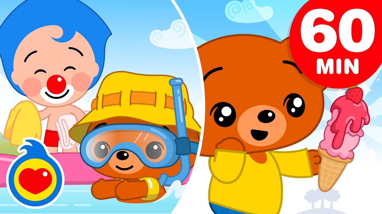 Summer, Sunshine 🌞And Water 💦(Outdoors) + More Kids Songs ♫ Plim Plim - The Kindness Hero  (60 Min)