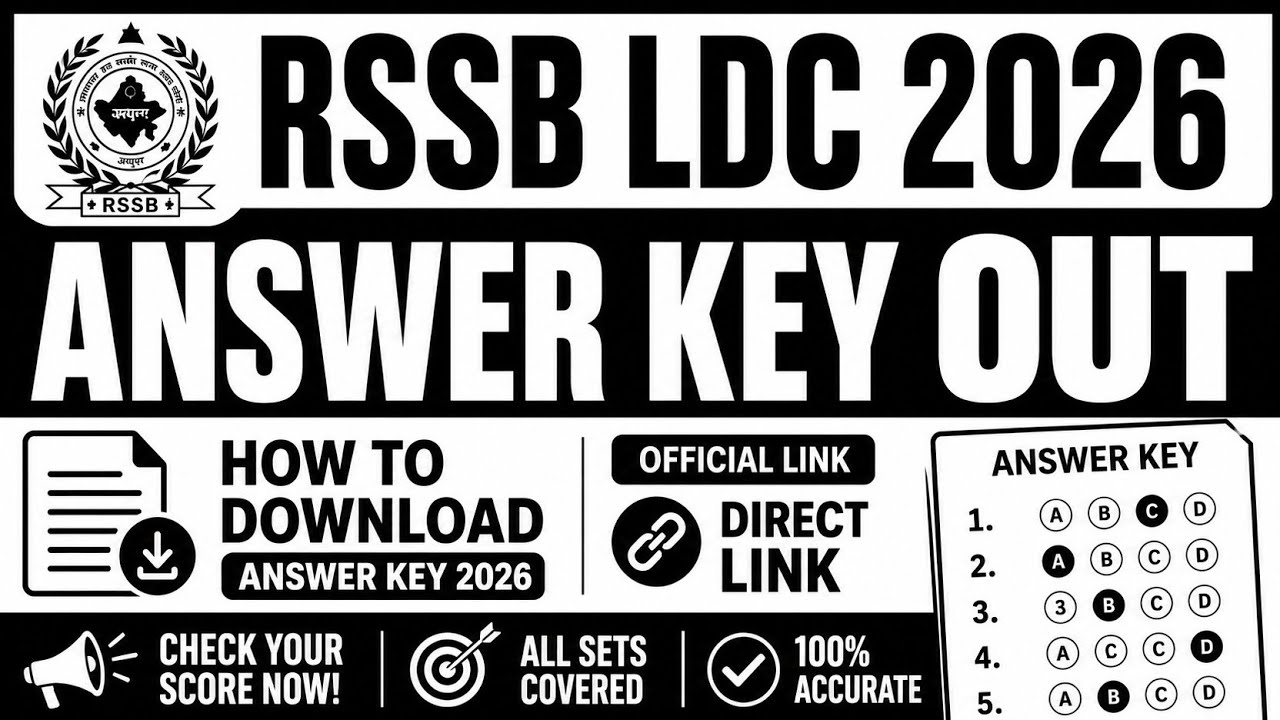 RSSB LDC Answer Key 2026 OUT | How to Download Official PDF | Clerk Grade-II Answer Key 2026 Out