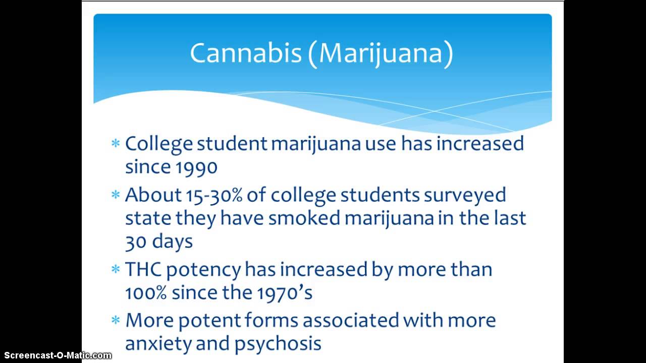 Drugs of Abuse on the College Campus
