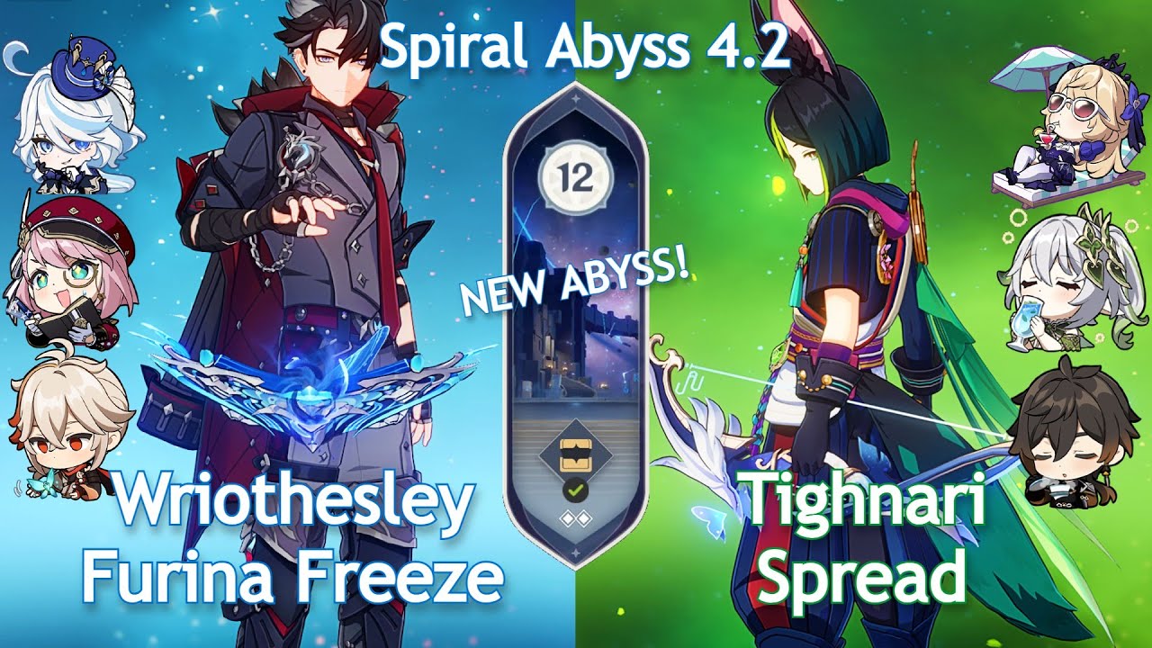 NEW Spiral Abyss 4.2! C0 Tighnari Spread x C1 Wriothesley Furina Freeze | Floor 12 | Genshin Impact