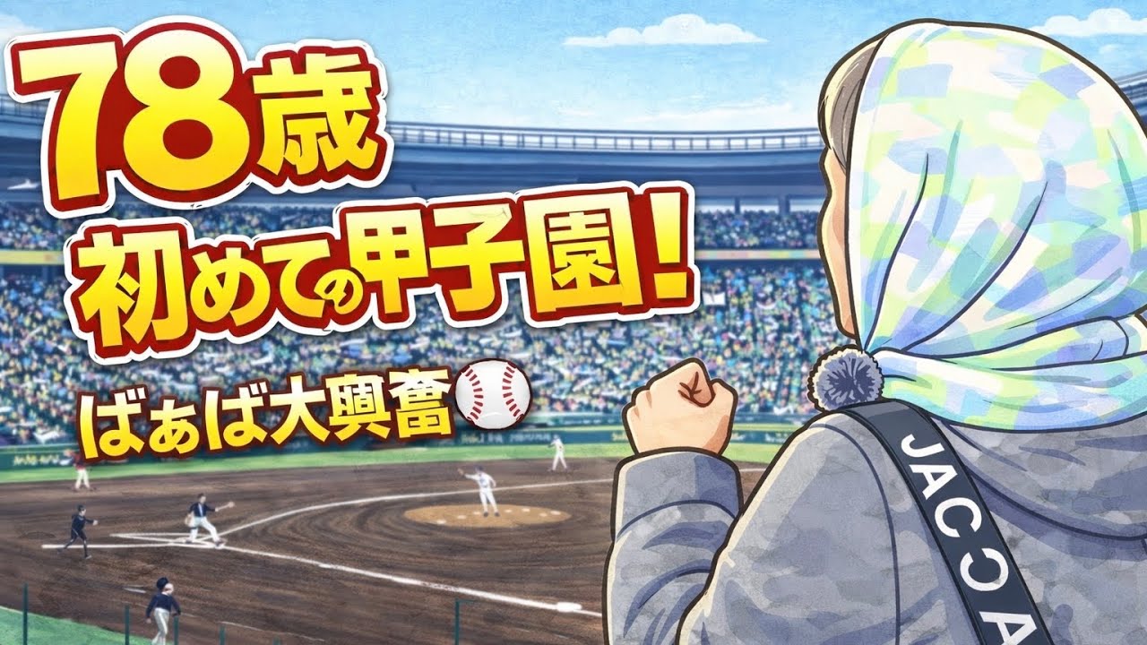 【78歳ポジティブばぁば、初の甲子園に行ったら大興奮しました‼️】