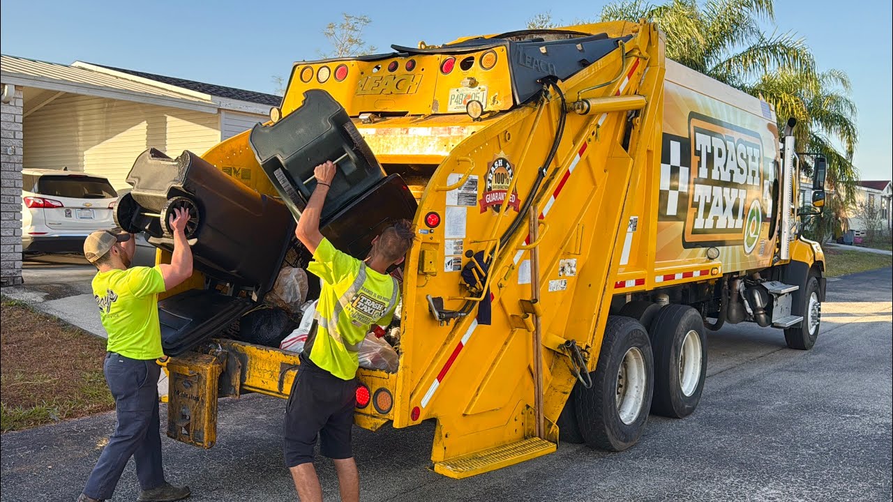 The Return of McJesus! Trash Taxi Freightliner Leach Rear Loader Garbage Truck