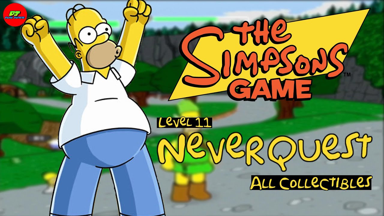 The Simpsons Game PS2: Level 11 - NeverQuest (All Collectibles)