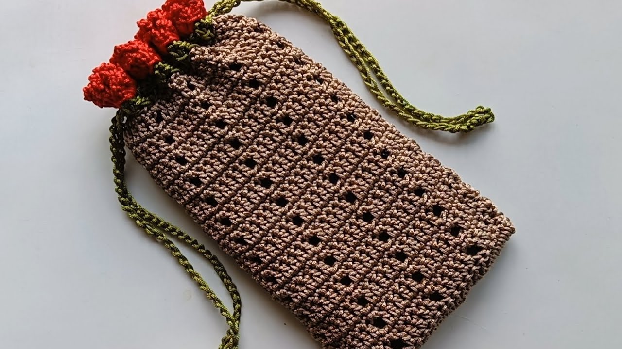 Easy crochet mobile pouch in 15 minutes || Crochet mobile pouch